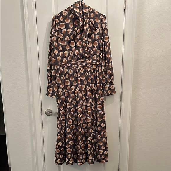 Georgette Dresses & Skirts - Georgette Brown Floral Print, Woman Size Large